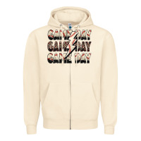 Sandshell game day game day baseball lightning bolt Zipper Hoodie - Zillion Design Studio