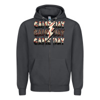 Smoke game day game day baseball lightning bolt Zipper Hoodie - Zillion Design Studio