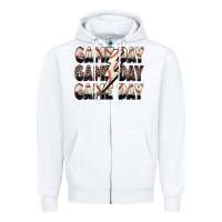 White game day game day baseball lightning bolt Zipper Hoodie - Zillion Design Studio