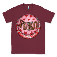 Burgundy Western valentine's day xoxo round earrings Classic Tee - RanaPortraitStore