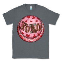 Charcoal Heather Western valentine's day xoxo round earrings Classic Tee - RanaPortraitStore
