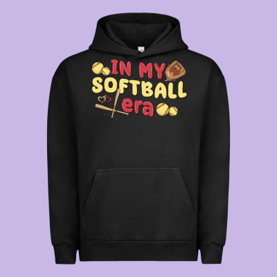 In My Softball Era Urban Hoodie Designed By Maliassmallbusiness