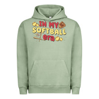 Pigment Oil Green in my softball era Urban Hoodie - MaliasSmallBusiness