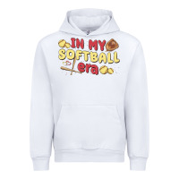 White in my softball era Urban Hoodie - MaliasSmallBusiness
