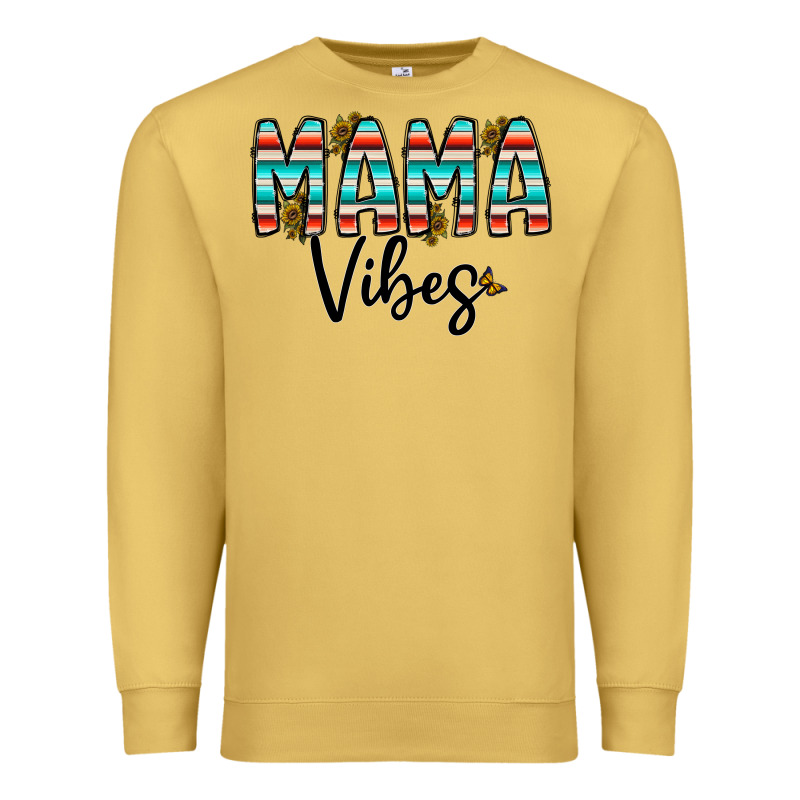 Mama Vibes Premium Sweatshirt by CowhideDigitalArt | Teevron