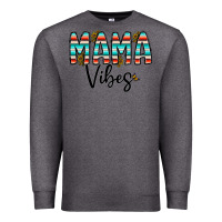 Charcoal Heather mama vibes Premium Sweatshirt - CowhideDigitalArt