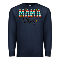Navy mama vibes Premium Sweatshirt - CowhideDigitalArt