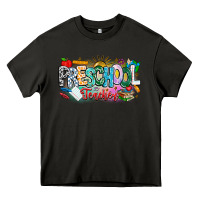 Asphalt Precschool Teacher Heavy Core Tee - CowhideDigitalArt