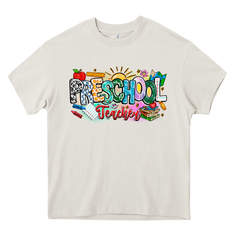 Precschool Teacher Heavy Core Tee by CowhideDigitalArt | Teevron