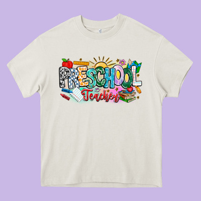 Precschool Teacher Heavy Core Tee Designed By Cowhidedigitalart