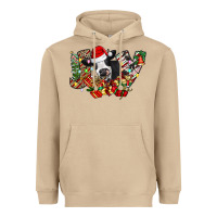 Mushroom Christmas Joy Cow Heavyweight Hoodie - CowhideDigitalArt