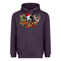 Plum Christmas Joy Cow Heavyweight Hoodie - CowhideDigitalArt