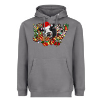Storm Christmas Joy Cow Heavyweight Hoodie - CowhideDigitalArt