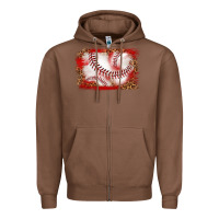 Chestnut baseball background Zipper Hoodie - texasbilliewilder