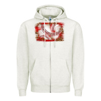Oatmeal Heather baseball background Zipper Hoodie - texasbilliewilder
