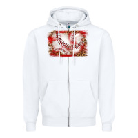 White baseball background Zipper Hoodie - texasbilliewilder