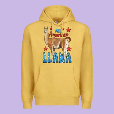 All American Llama Premium Hoodie Designed By Lillyallendesigns