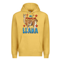 Antique Gold All American Llama Premium Hoodie - LillyAllenDesigns