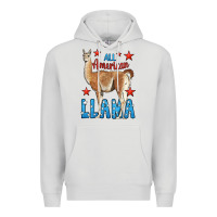 Dove Grey All American Llama Premium Hoodie - LillyAllenDesigns