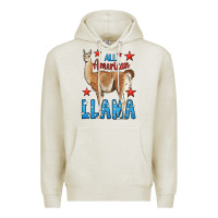 Oatmeal Heather All American Llama Premium Hoodie - LillyAllenDesigns