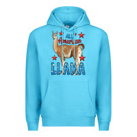 Ocean Blue All American Llama Premium Hoodie - LillyAllenDesigns