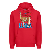 Red All American Llama Premium Hoodie - LillyAllenDesigns