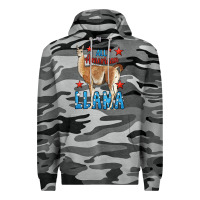Slate Camo All American Llama Premium Hoodie - LillyAllenDesigns