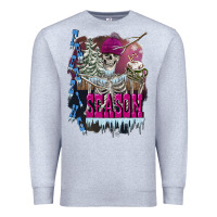 Heather Grey freezing season skeleton Premium Sweatshirt - FaDigitalArtStudio