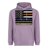 Lavender Back to blue USA flag leopard police 20oz tumbler Heavyweight Hoodie - Neo Western