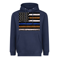 Navy Back to blue USA flag leopard police 20oz tumbler Heavyweight Hoodie - Neo Western
