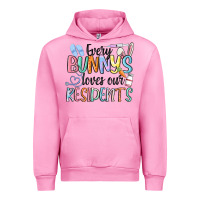 Fuchsia Pink every bunny loves our residents Urban Hoodie - MaliasSmallBusiness