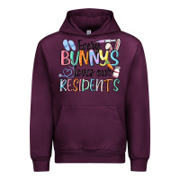 Mauve Wine every bunny loves our residents Urban Hoodie - MaliasSmallBusiness
