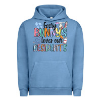 Pigment Pebble Blue every bunny loves our residents Urban Hoodie - MaliasSmallBusiness