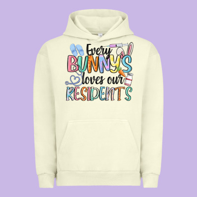 Every Bunny Loves Our Residents Urban Hoodie Designed By Maliassmallbusiness