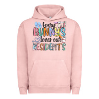 Pigment Salmon every bunny loves our residents Urban Hoodie - MaliasSmallBusiness