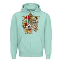Seafoam Kinda Emotionless Kinda Emotional Skeleton Zipper Hoodie - RanaPortraitStore