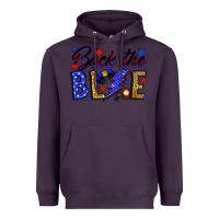 Plum Back the blue with lightning bolt Heavyweight Hoodie - Neo Western
