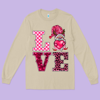 Love Gnomies Long Sleeve Tee Designed By Barkaloodesign