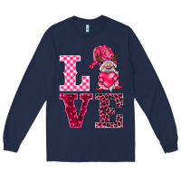 Navy love gnomies Long Sleeve Tee - BarkalooDesign