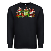 Black coffee cups with santa claus Premium Sweatshirt - FaDigitalArtStudio