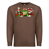 Chestnut coffee cups with santa claus Premium Sweatshirt - FaDigitalArtStudio