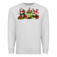 Dove Grey coffee cups with santa claus Premium Sweatshirt - FaDigitalArtStudio