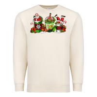 Sandshell coffee cups with santa claus Premium Sweatshirt - FaDigitalArtStudio
