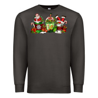Smoke coffee cups with santa claus Premium Sweatshirt - FaDigitalArtStudio