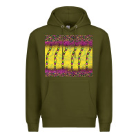 Army Green mardi gras bead leopard Premium Hoodie - BarkalooDesign