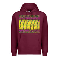 Burgundy mardi gras bead leopard Premium Hoodie - BarkalooDesign