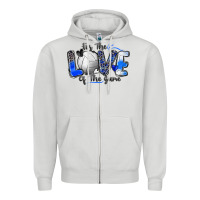 Dove Grey for the love of the game volleyball Zipper Hoodie - Zillion Design Studio