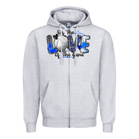 Heather Grey for the love of the game volleyball Zipper Hoodie - Zillion Design Studio