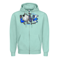 Seafoam for the love of the game volleyball Zipper Hoodie - Zillion Design Studio