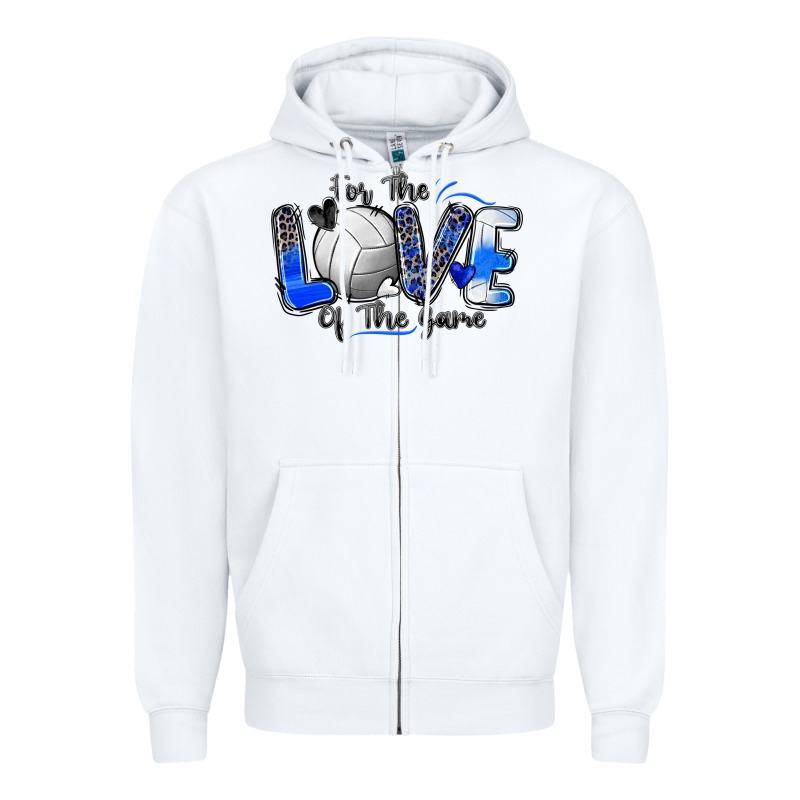 For The Love Of The Game Volleyball Zipper Hoodie by Zillion Design Studio | Teevron